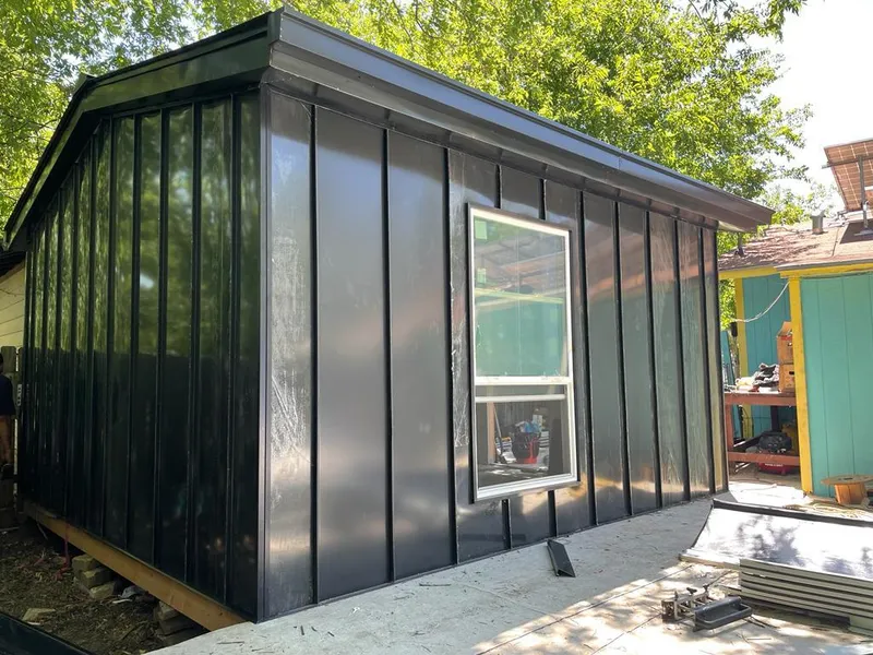 Black standing seam metal wall panels for Metal Roof Installation in Deale